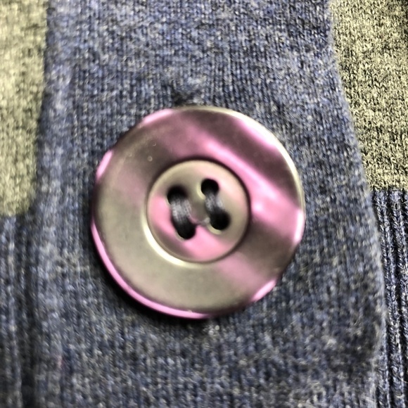 Rubbish Women Blue Gray Cardigan‎ Stripped Large 100% Cotton - Picture 4 of 16